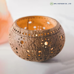 ชามใส่เทียนกะลามะพร้าวทำด้วยมือเป็นมิตรกับสิ่งแวดล้อมงานศิลป์100% - Product Image 3