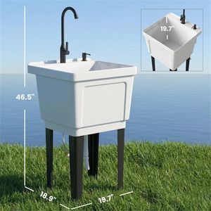 Lavandino Portatile Bianco Indipendente per Campeggio e Prodotti da Bagno - Product Image 6