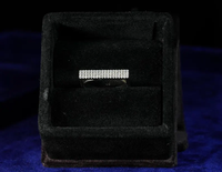 Bague ajustable en argent massif 925 avec diamant de laboratoire certifié IGI, incrustation géométrique moderne, unisexe, pour usage quotidien, cadeau