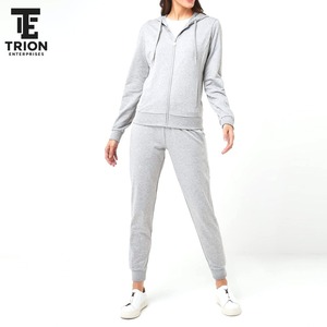 Ensemble de survêtement décontracté pour femme, coupe ajustée, confortable et respirant, avec sweat à capuche zippé et pantalon de jogging - Product Image 4