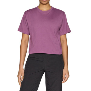 T-shirt court ample personnalisé pour femme 100 % coton avec motif, tee-shirt court de haute qualité, mode OEM ODM, vente en gros - Product Image 3