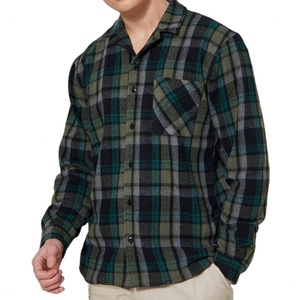 Custom Hot Selling Mens Top Plaid <b>Overshirt</b> Comfortable Casual Shirt Man - Product Image 1