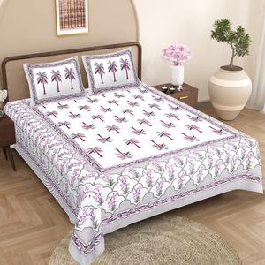 Draps de lit en coton imprimé, draps de lit en coton de luxe, ensemble de literie imprimé en bloc pour lit king size, draps 100% coton pour lits king size - Product Image 2