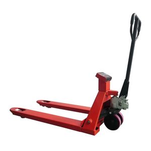Transpallet con Bilancia Integrata TMG PJ 4500 lb, Display LCD da 2 Pollici, Arco di Sterzata di 220 Gradi, Forche da 48 Pollici, Capacità 2200 Lbs, Azionamento Manuale, in Polietilene - Product Image 1