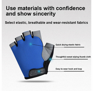 Factory Manufacturer Warm Fingerless Shock Absorbing Riding Custom Colors Custom Logo High Quality Male - Product Image 3