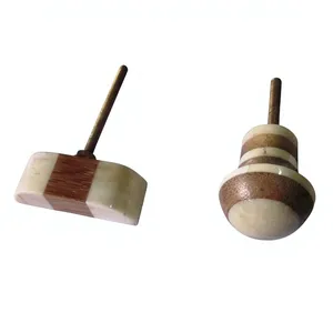 Boutons de commode Shan India rustiques en os, faits à la main, écologiques et durables, en forme de fleur, pour la décoration intérieure - Product Image 6