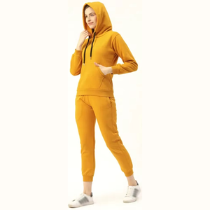 Nouvel Arrivage Survêtement Polaire à Capuche Femme Unisexe Respirant Coupe Ajustée Personnalisable Ensemble Deux Pièces Logo Personnalisé Séchage Rapide Tenue de Jogging - Product Image 3