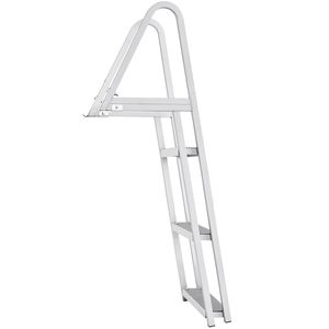 Scaletta per Pontone in Lega di Alluminio da 1,2 m, Capacità di Carico 158 kg, 3 Gradini Rimovibili con Tappetino Antiscivolo - Product Image 5