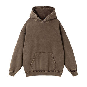 Men's Oversized Hooded Sweatshirt Solid Color Cotton Casual Autumn Wear Pocket Design Regular Fit - Product Image 3