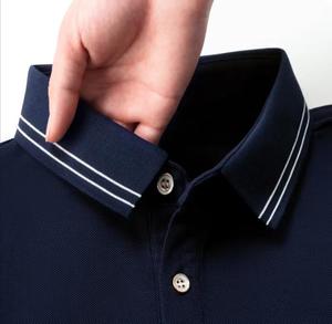 Chemise Homme Manches Courtes en Coton Piqué Couleur Unie Boutonnée Style Décontracté Coupe Classique Tissu Tricoté Respirant 180g Logo Avant - Product Image 3
