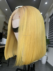 Bone Straight <b>Wigs</b> Colored Vietnamese <b>Human</b> Hair Closure Transparent Lace and HD Lace - Product Image 5