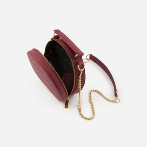 Bolso Bandolera de Mujer en Cuero Orgánico con Patrón de Cocodrilo, Diseño Esférico, un Compartimento, Forro de Yute, Duradero, Moderno, para Uso Diario - Product Image 5