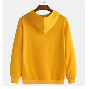 Sweat à capuche oversize personnalisé pour homme, style streetwear, avec logo brodé, en polaire unie, pour l'hiver - Product Image 2