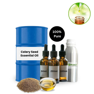 ขายส่งน้ำมันหอมระเหยจากเมล็ดเซเลอรีบริสุทธิ์ 100% ออร์แกนิค สำหรับอโรมาเธอราพี เครื่องสำอาง และน้ำหอม รับผลิตแบรนด์ส่วนตัว - Product Image 1