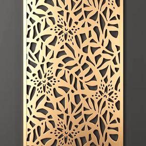 Panel Divisor de Habitaciones Decorativo de Metal Cortado con Láser, Estilo Art Deco, Revestimiento Impermeable, Fácil Instalación - Product Image 1