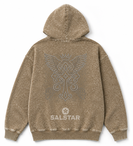เสื้อยืดโอเวอร์ไซส์ผ้าคอตตอนหนานุ่ม พิมพ์ลายกราฟิกประดับเพชร สไตล์วินเทจสีดำ สำหรับขายส่ง รับสกรีนโลโก้ - Product Image 2