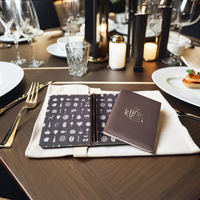 Elegante Porta Menús de Cuero PU Duradero con Certificación ISO y Logotipo Niquelado M&Z IMPORTS MZBE53 para Restaurantes, Bares y Hoteles