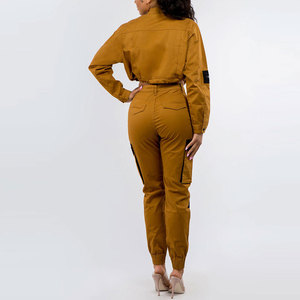 Wholesale <b>Women</b> Outfits Two Piece Sets Cargo Pants Cropped Fashion <b>Jackets</b> Denim Long Pants Trousers Tracksuits Sets - Product Image 2