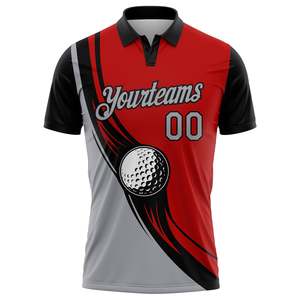 <b>Custom</b> Printed Polo Shirt Sublimation 100% Polyester Golf Sportswear Club Team Uniform OEM Wholesale Personalized Name Logo Wear - Product Image 2