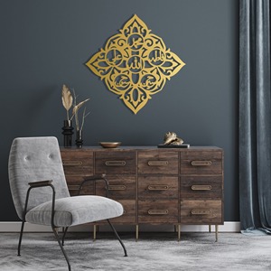 Decoración de pared islámica Panjtan Pak para interiores de mezquitas, espacios religiosos y decoración de paredes de oficinas, energía positiva y profesional. - Product Image 4