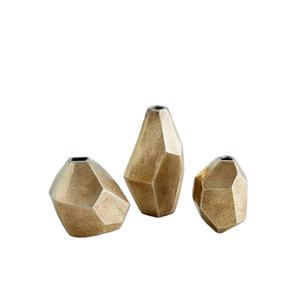 Pot de fleur antique décoratif moderne jardinières de luxe décoration de table articles de centre de table vase en or décor de mariage ensemble de vases à fleurs - Product Image 1