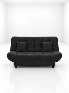 Sofá Cama Moderno Velva Negro, Sofá Cama Convertible para Sala de Estar, Apartamento, Hotel, Villa, Hospital, Fabricante de Telas Personalizadas - Product Image 1