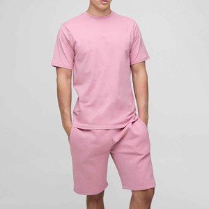High Quality Summer Breathable Quick Dry <b>Knitted</b> Cotton 2026 Trendy Short Sleeve T-Shirts Casual Shorts Men's 2-Piece <b>Sets</b> - Product Image 4
