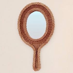 Miroirs à main en rotin du Vietnam faits à la main, miroir à main en osier, prix le plus bas, logo personnalisé, marque privée acceptée - Product Image 2