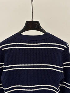 Cárdigan de Punto Acrílico Sólido Azul Marino para Hombre, Antipilling, Manga Larga, Corte Regular, Ropa de Invierno, Cierre de un Solo Botón - Product Image 6