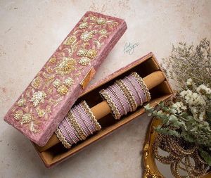 Red <b>Velvet</b> Jewelry <b>Box</b> Beaded Floral Embossed Rectangle Elegant Lids for Jewellery <b>Storage</b> - Product Image 4