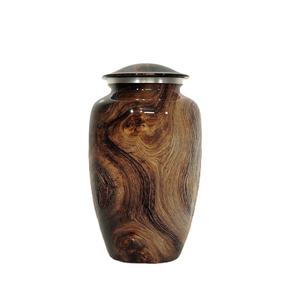 Urne funéraire en métal pour cendres humaines, urne de crémation traditionnelle taille adulte, vase commémoratif avec motif, urne funéraire en métal pour cimetière - Product Image 1