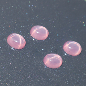 Synthetic <b>Star</b> Pink Sapphire Gemstone Oval Shape Cabochon Loose Stone Jewelry Making Supply Wholesale Bulk Manufacturer - Product Image 2
