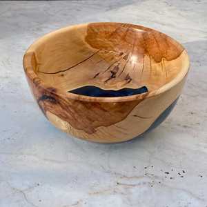 Tazón para Ensalada de Resina y Madera Hecho a Mano, Ecológico, de Alta Calidad, Estilo Costero, Lavable, Colores Personalizables para Cocina y Hogar - Product Image 6