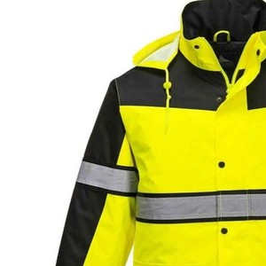 เสื้อฮู้ดนิรภัยผู้ชายขายดี ANSI Class 2 ไฟ LED กระพริบ น้ำหนักเบา ผ้าฝ้ายฟลีซกันยับ ชุดทำงาน ปรับแต่งได้เต็มที่ ทนทาน - Product Image 4