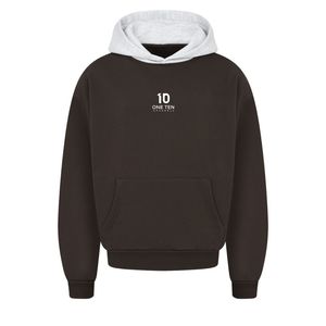 เสื้อฮู้ดผู้ชายสองสี ผ้าคอตตอนหนานุ่ม สีตัดกัน รับผลิตตามแบบส่วนตัว แบรนด์ส่วนตัว OEM ODM - Product Image 1