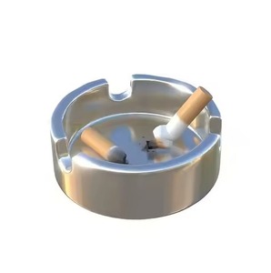 Premium Finish Metal <b>Ashtray</b> Deep Bowl Cigarette Ash Holder Wind Guard Outdoor Indoor Smoking Table Use - Product Image 4