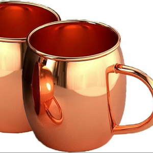 Taza de cóctel de cobre martillado artesanal, forma redonda, para bebidas frescas de menta, para el hogar, bar, cafetería, regalo, colección - Product Image 5