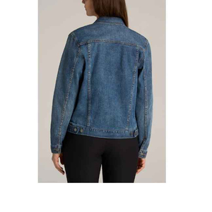 Chaqueta Bomber de Mezclilla para Mujer de Buena Calidad, Ecológica, Estilo Urbano, Corta, Oversize, con Botones, Invierno, 100% Algodón - Product Image 4