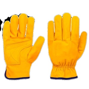 ถุงมือขับรถใช้งานหนักหนังแกะเสริมความปลอดภัยสำหรับฤดูหนาวสำหรับงานก่อสร้างสวนอุตสาหกรรม - Product Image 1