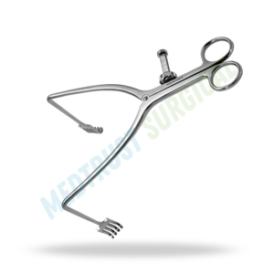 Écarteur chirurgical de colonne vertébrale Zelpi avec embouts cérébellaires 90° 20 cm pour l'exposition de la fosse postérieure en neurochirurgie - Product Image 2