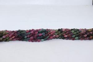 EXCELENTE Collar de Turmalina Natural Multicolor con Cuentas Ovaladas Lisas de 5-7mm y 14 Pulgadas para la Creación de Joyas - Product Image 5