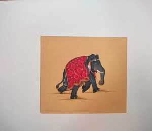 Handmade <b>Elephant</b> Wall Painting Hand Painted Canvas Artwork Traditional Indian Art for Home Office Living Room <b>Decorative</b> Item - Product Image 5