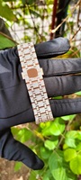 Montre mécanique chronographe de luxe en acier inoxydable, cadran analogique rond en saphir, fermoir pliant lumineux, design tendance pour femmes