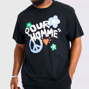 Camiseta Blanca Extra Grande para Hombre con Estampado de Letras Azules en la Espalda, Cuello Redondo, Manga Corta, Estilo Urbano, Tejido de Punto - Product Image 2