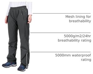 Pantalones de Esquí Impermeables para Mujer, Cintura Elástica, Color Gris Oscuro, Poliéster, Pantalones para Nieve al Aire Libre - Product Image 6