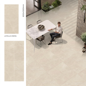 Carreaux de sol en porcelaine brillante Lofty Ivory 600x1200mm 24x48 pouces, aspect marbre poli, qualité export pour l'Algérie - Product Image 6