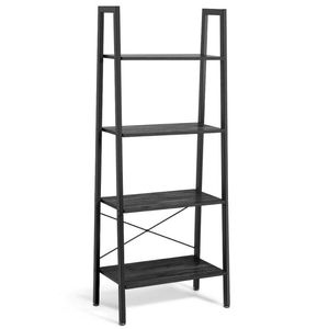Libreria a 4 Ripiani con Scala e Supporto per Piante, Espositore Versatile per Arredamento e Soluzione di Stoccaggio Domestico - Product Image 1