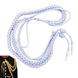 Aiguillette tactique en soie blanche sur mesure 2026 – Cordon d'épaule uniforme de qualité supérieure pour la vente en ligne - Product Image 1