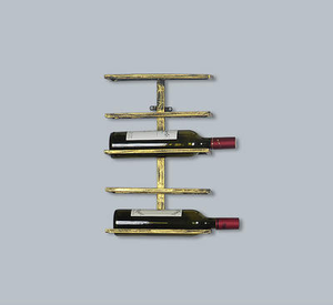 Porte-bouteilles mural en métal pour bar à domicile, support élégant pour bouteilles de vin pour rangement de cuisine - Product Image 4