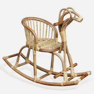 Juguetes de animales para montar para niños, columpios de ratán ecológicos, animales de juguete, caballos balancín de caña natural - Product Image 5